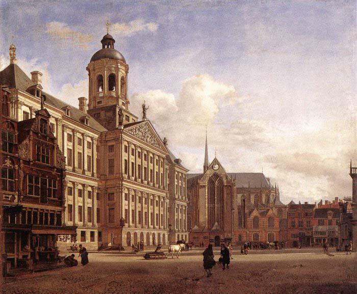 HEYDEN, Jan van der The New Town Hall in Amsterdam after